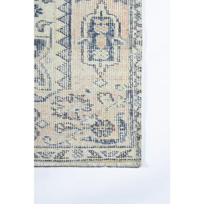 Traditional Runner Area Rug, Navy, 2'3" X 7'6" Runner