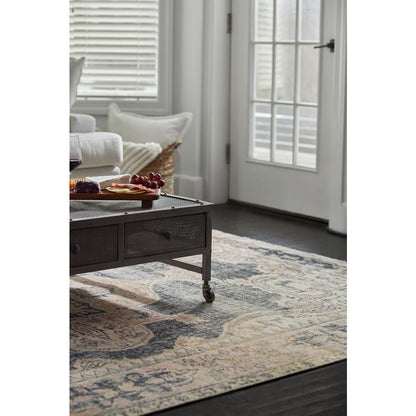 Traditional Runner Area Rug, Navy, 2'3" X 7'6" Runner