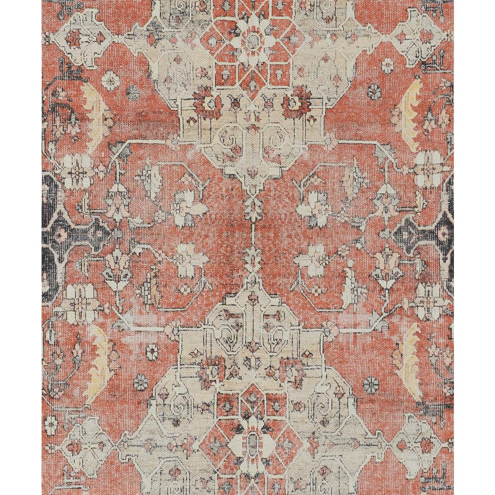 Traditional Runner Area Rug, Rust, 2'3" X 7'6" Runner