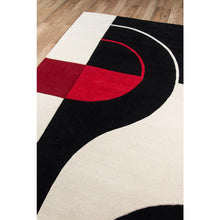 Contemporary Rectangle Area Rug, Black, 3'6" X 5'6"