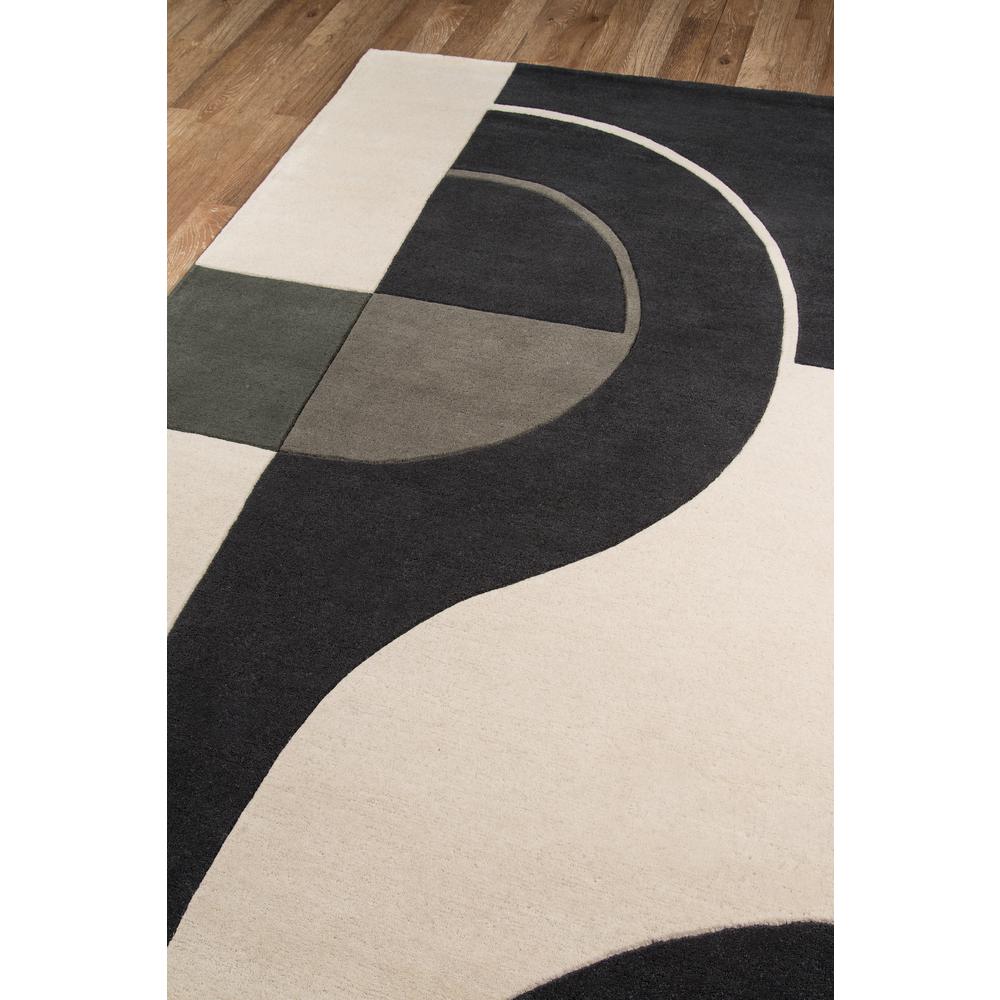 Contemporary Rectangle Area Rug, Charcoal, 3'6" X 5'6"