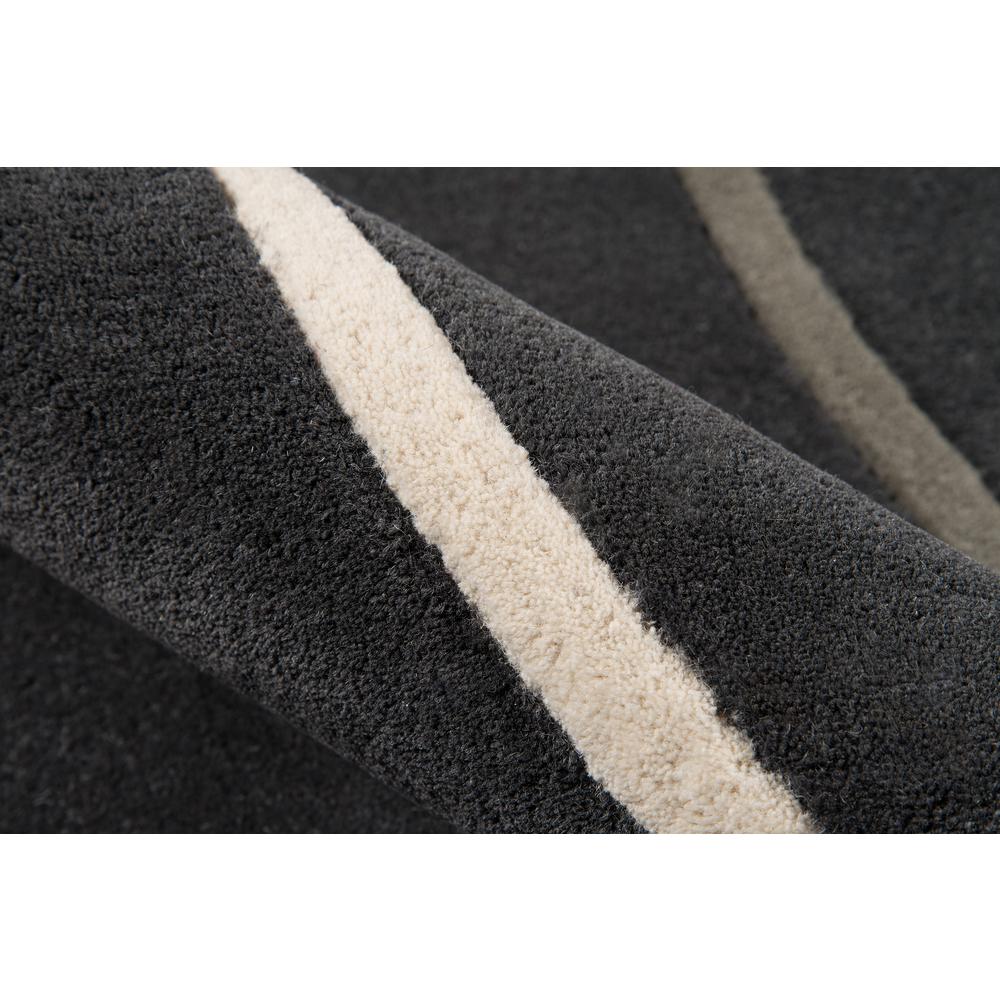 Contemporary Rectangle Area Rug, Charcoal, 3'6" X 5'6"