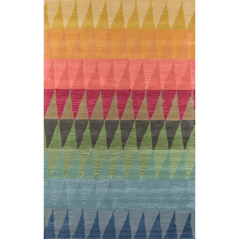 Contemporary Rectangle Area Rug, Multi Red, 3'6" X 5'6"