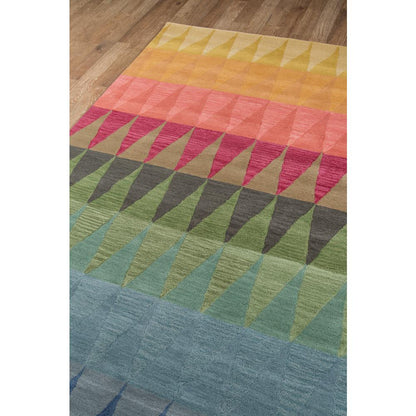 Contemporary Rectangle Area Rug, Multi Red, 3'6" X 5'6"