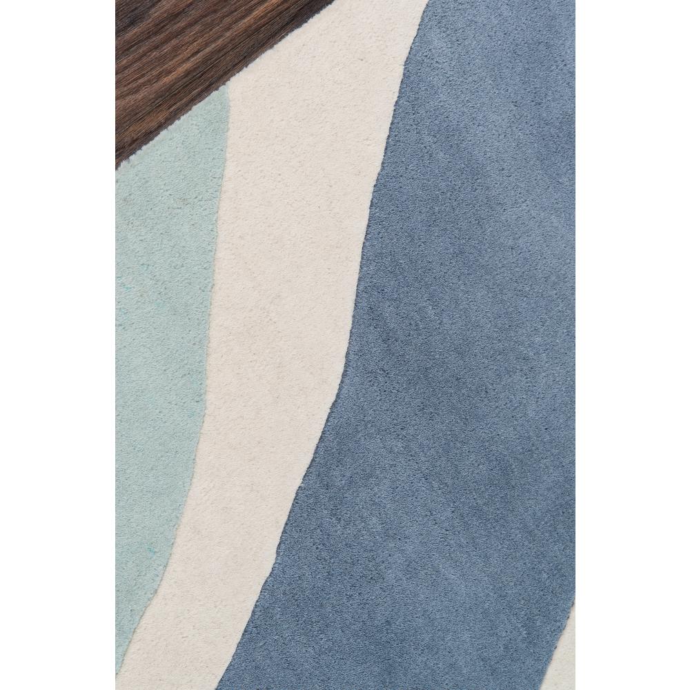 Contemporary Rectangle Area Rug, Blue, 3'6" X 5'6"