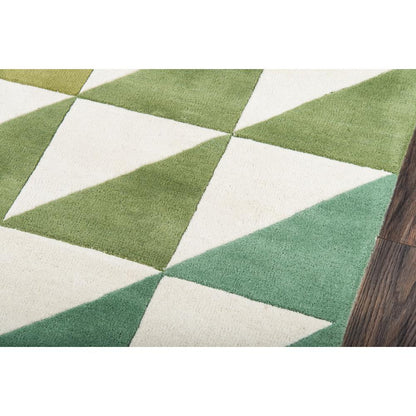 Modern Rectangle Area Rug, Lime, 3'6" X 5'6"
