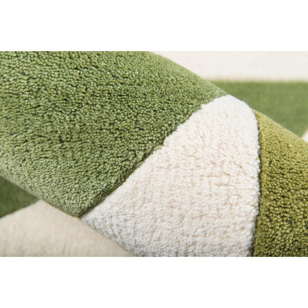 Modern Rectangle Area Rug, Lime, 3'6" X 5'6"