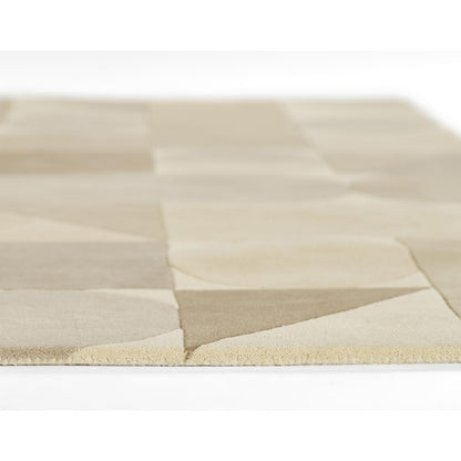 Modern Rectangle Area Rug, Neutral, 3'6" X 5'6"