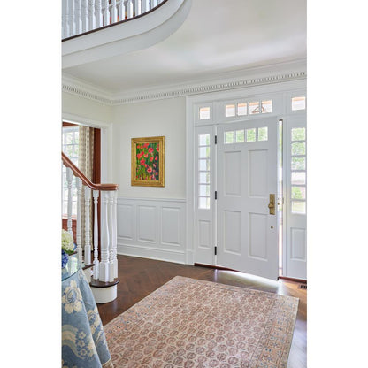 Traditional Rectangle Area Rug, Blush, 2' X 3'