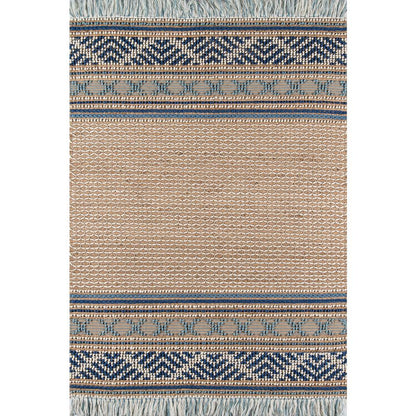 Transitional Runner Area Rug, Blue, 2'3" X 7'6" Runner