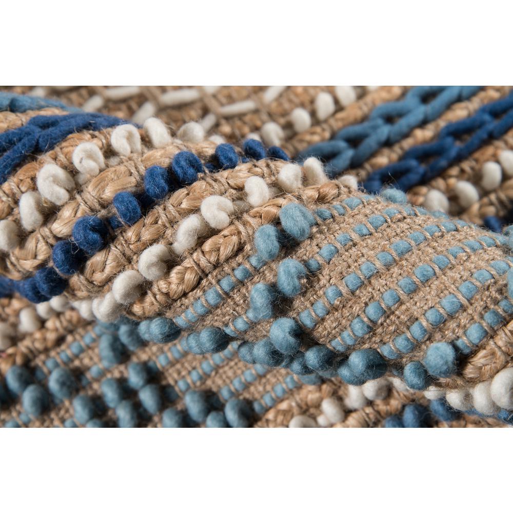 Transitional Runner Area Rug, Blue, 2'3" X 7'6" Runner