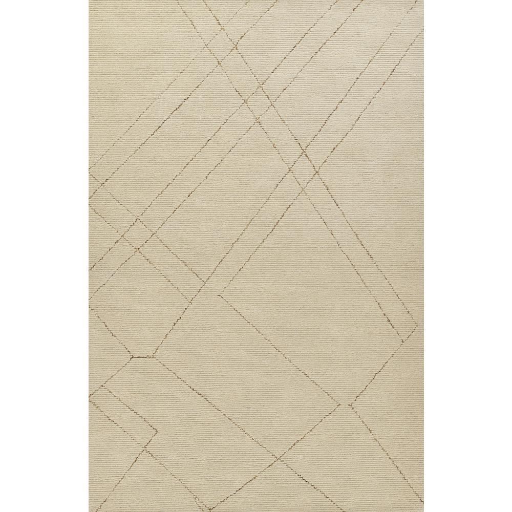 Contemporary Runner Area Rug, Ivory, 2'3" X 8' Runner