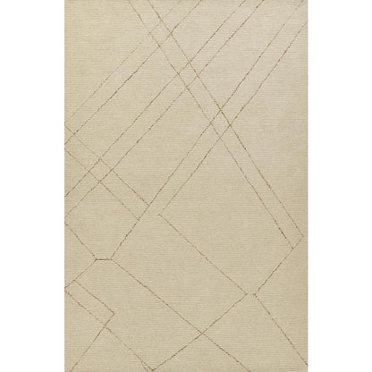 Contemporary Runner Area Rug, Ivory, 2'3" X 8' Runner