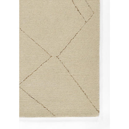 Contemporary Runner Area Rug, Ivory, 2'3" X 8' Runner