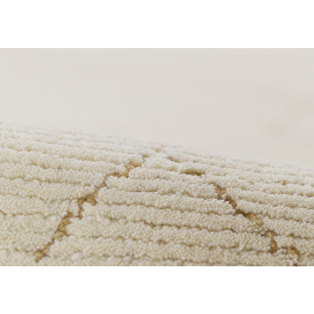 Contemporary Runner Area Rug, Ivory, 2'3" X 8' Runner