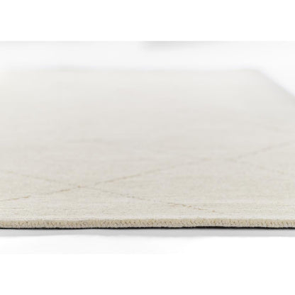 Contemporary Runner Area Rug, Ivory, 2'3" X 8' Runner