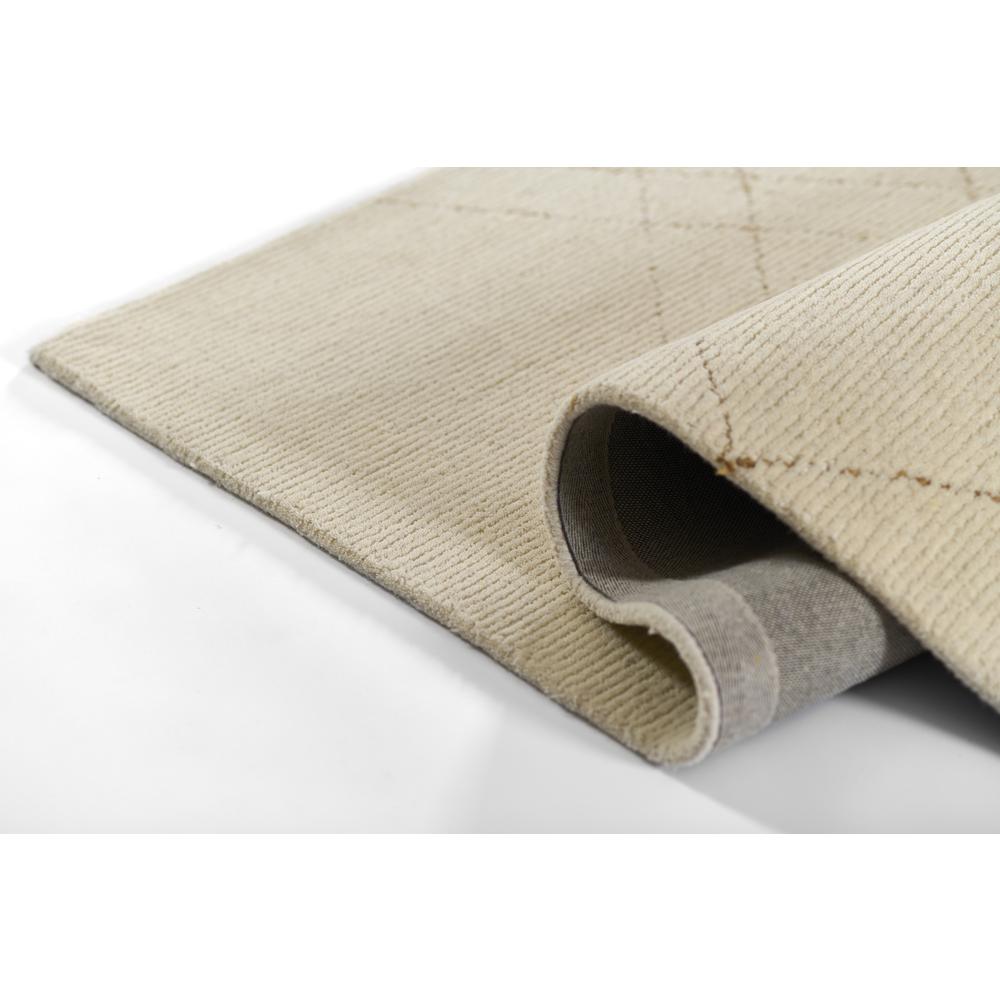 Contemporary Runner Area Rug, Ivory, 2'3" X 8' Runner