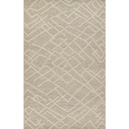 Contemporary Runner Area Rug, Natural, 2'3" X 8' Runner