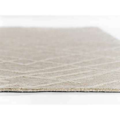 Contemporary Runner Area Rug, Natural, 2'3" X 8' Runner