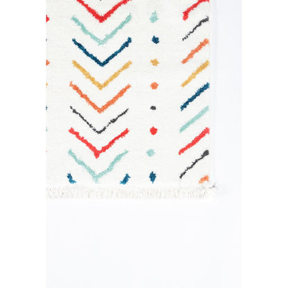 Modern Runner Area Rug, Multi, 2'3" X 7'6" Runner