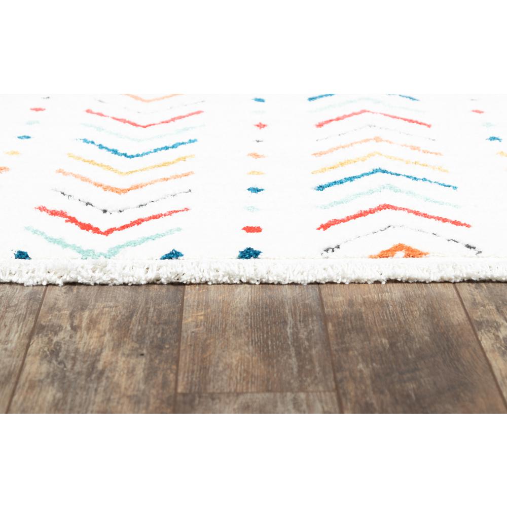 Modern Runner Area Rug, Multi, 2'3" X 7'6" Runner