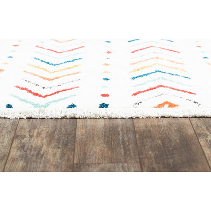 Modern Runner Area Rug, Multi, 2'3" X 7'6" Runner