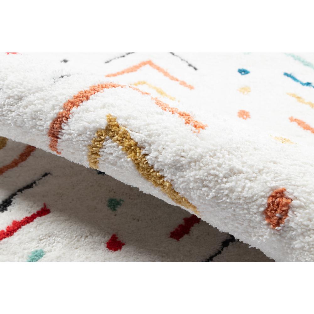 Modern Runner Area Rug, Multi, 2'3" X 7'6" Runner