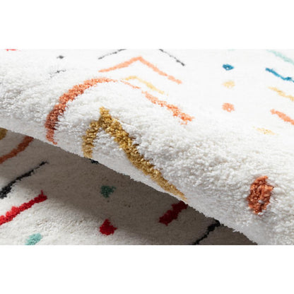 Modern Runner Area Rug, Multi, 2'3" X 7'6" Runner