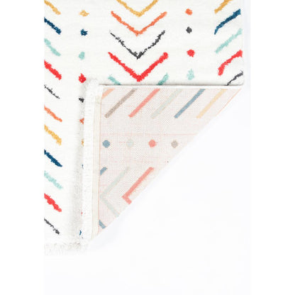 Modern Runner Area Rug, Multi, 2'3" X 7'6" Runner