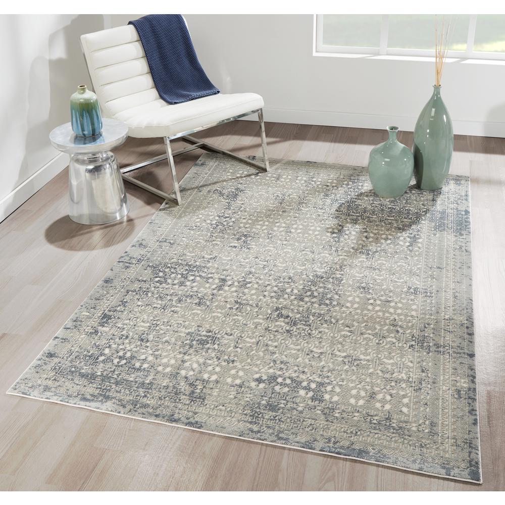 Traditional Rectangle Area Rug, Sage, 1'10" x 2'10"