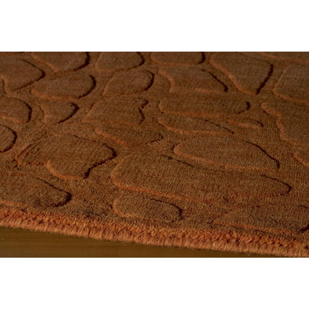 Contemporary Rectangle Area Rug, Tangerine, 5' X 8'