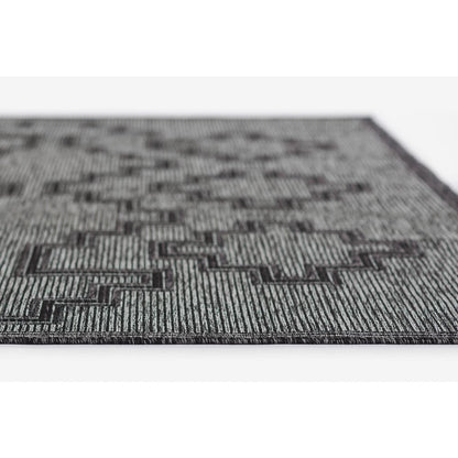 Transitional Runner Area Rug, Charcoal, 2'7" X 7'6" Runner