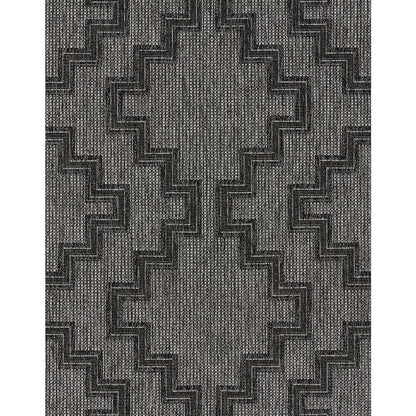 Transitional Runner Area Rug, Charcoal, 2'7" X 7'6" Runner