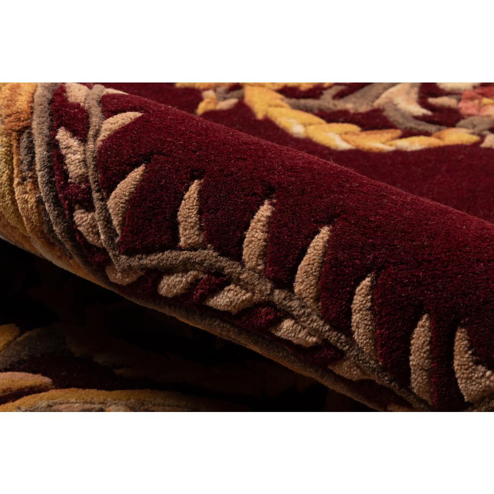Transitional Runner Area Rug, Burgundy, 2'3" X 8' Runner