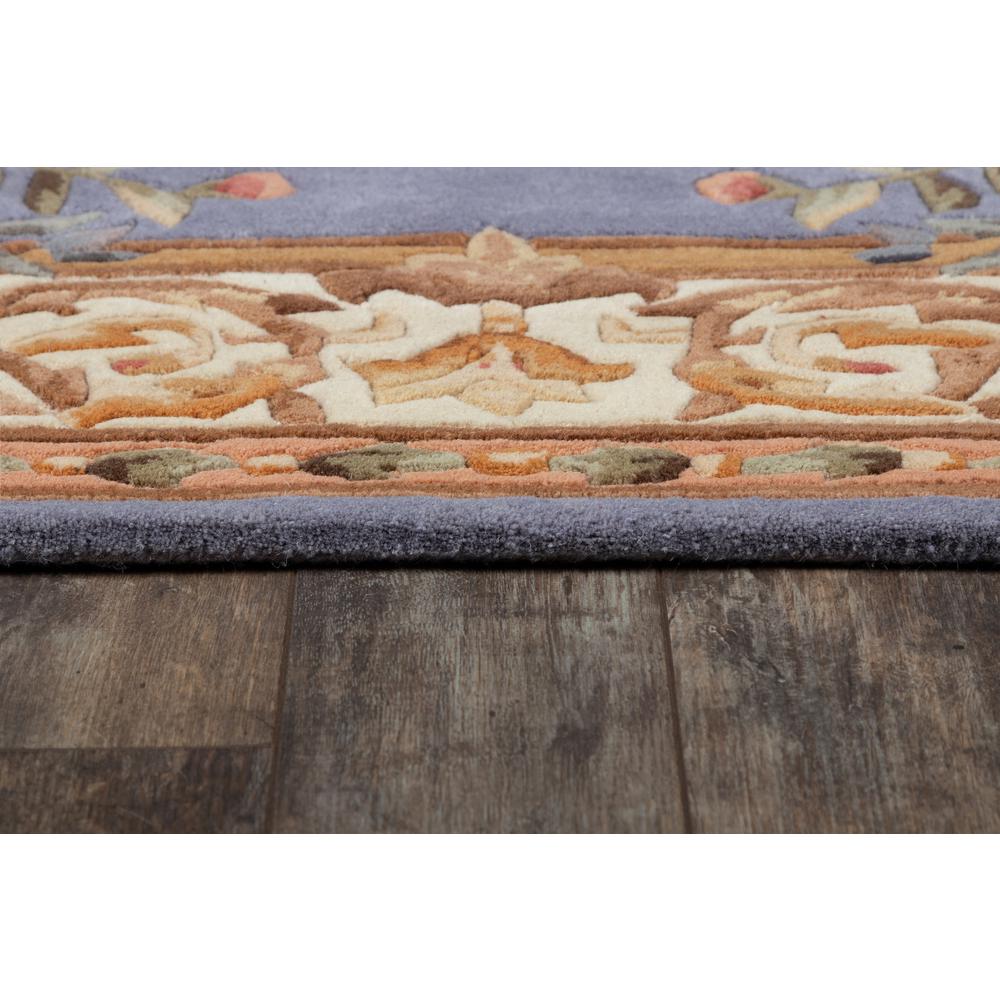 Transitional Runner Area Rug, Blue, 2'3" X 8' Runner