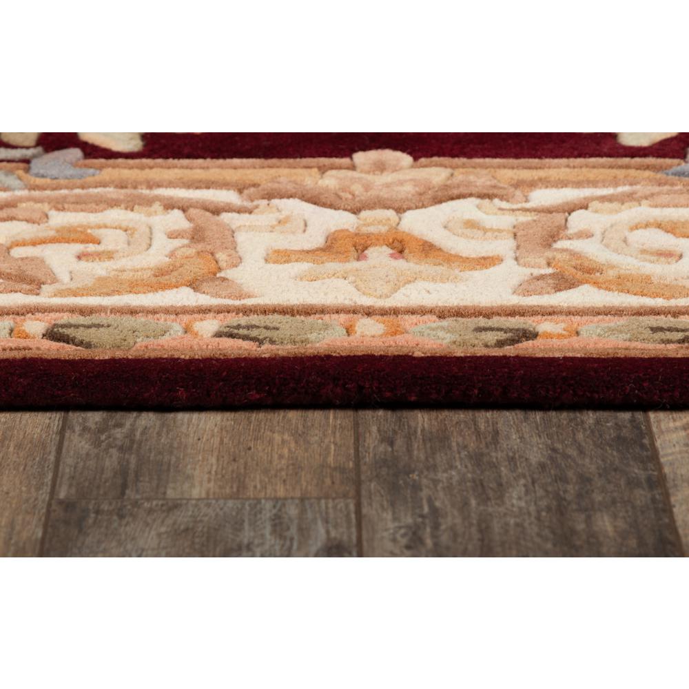 Transitional Runner Area Rug, Burgundy, 2'3" X 8' Runner