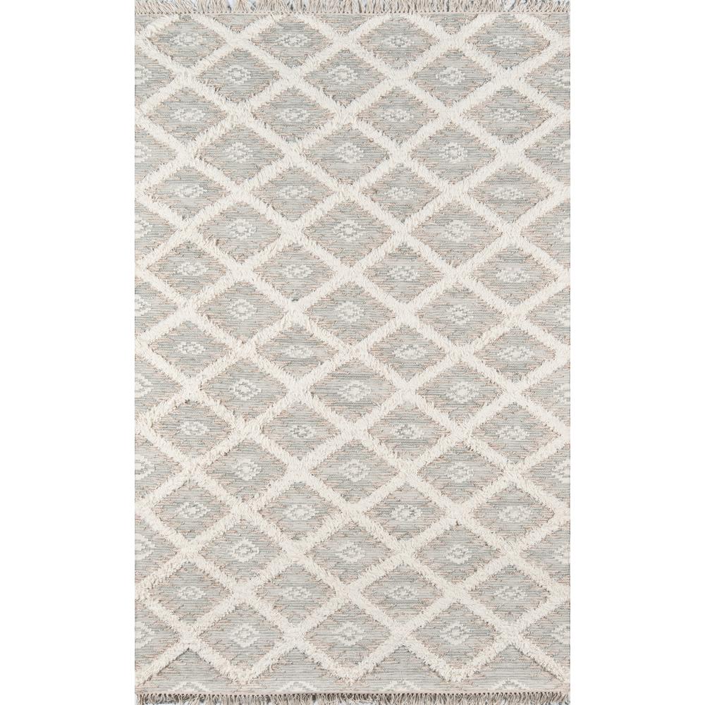 Contemporary Runner Area Rug, Grey, 2'3" X 7'10" Runner