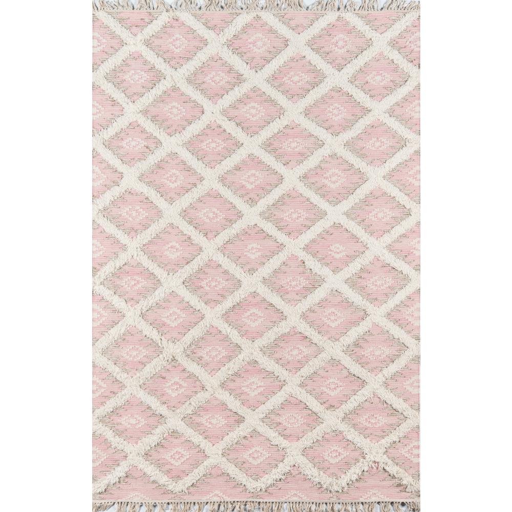 Contemporary Runner Area Rug, Pink, 2'3" X 7'10" Runner