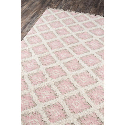 Contemporary Runner Area Rug, Pink, 2'3" X 7'10" Runner