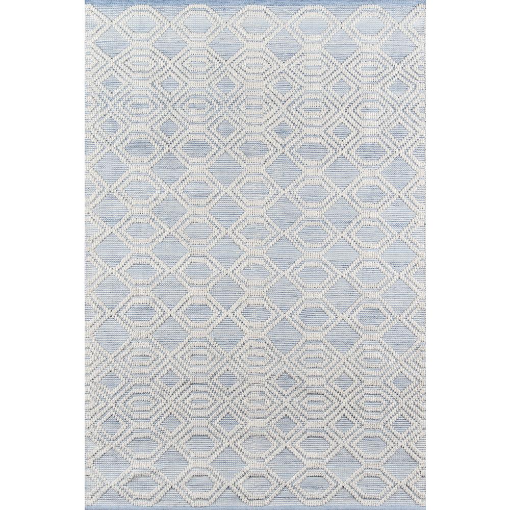 Contemporary Runner Area Rug, Light Blue, 2'3" X 8' Runner