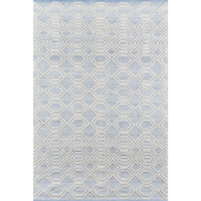 Contemporary Runner Area Rug, Light Blue, 2'3" X 8' Runner