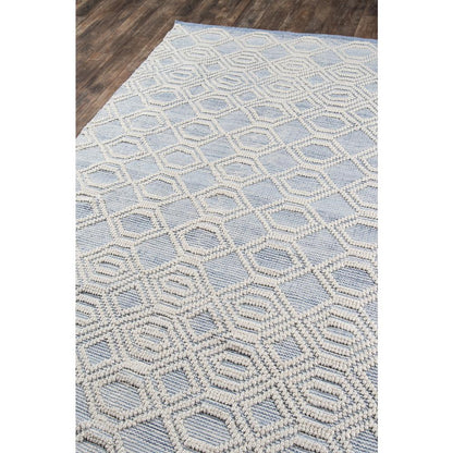 Contemporary Runner Area Rug, Light Blue, 2'3" X 8' Runner