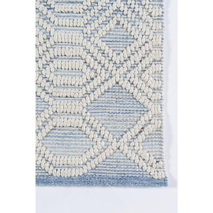 Contemporary Runner Area Rug, Light Blue, 2'3" X 8' Runner