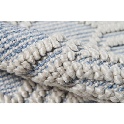 Contemporary Runner Area Rug, Light Blue, 2'3" X 8' Runner