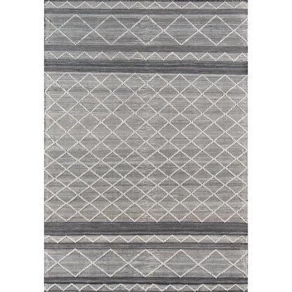 Contemporary Runner Area Rug, Grey, 2'3" X 8' Runner