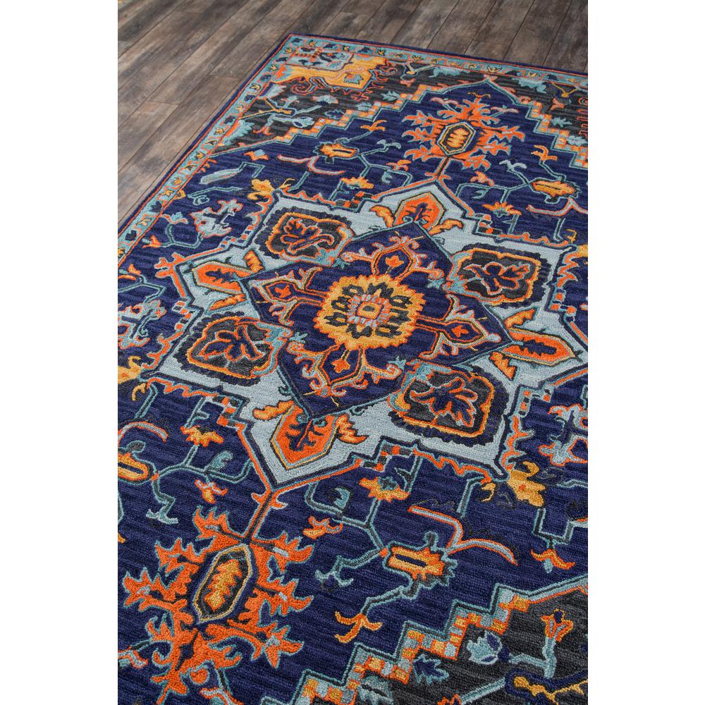 Traditional Runner Area Rug, Navy, 2'3" X 7'10" Runner