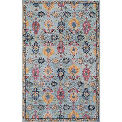 Traditional Runner Area Rug, Blue, 2'3" X 7'10" Runner