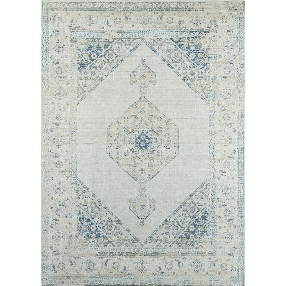 Traditional Runner Area Rug, Blue, 2'3" X 8' Runner