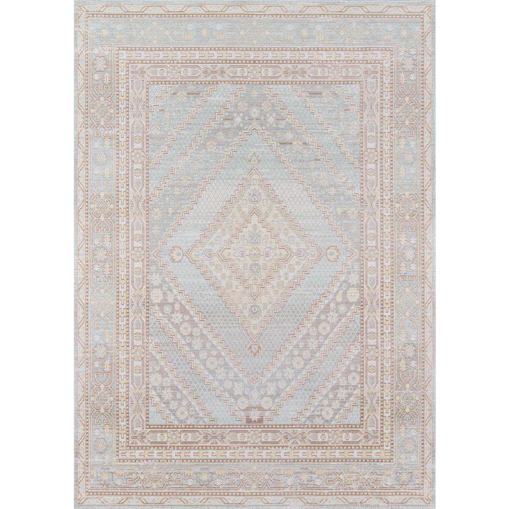 Traditional Runner Area Rug, Blue, 2'3" X 8' Runner