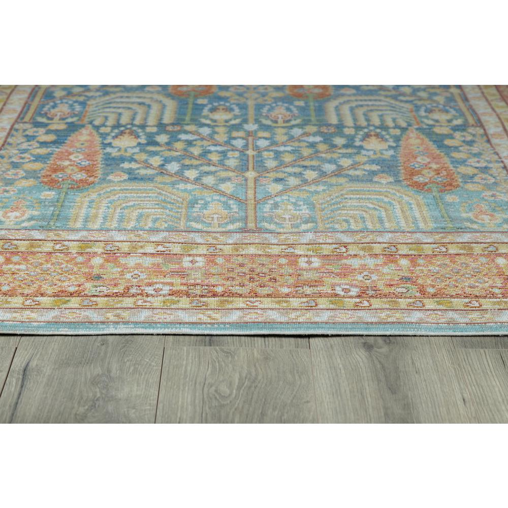 Traditional Runner Area Rug, Blue, 2'3" X 7' Runner